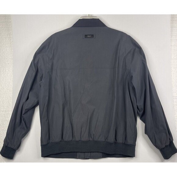 Claiborne Jacket Large Mens Blue Full Zip Microfiber Bomber Grandpa Cottage - Picture 5 of 7